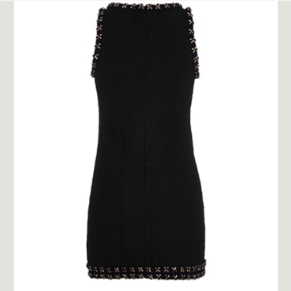 CHANEL Black Tweed Chain-Trim Mini Dress Spring 2012 Runway Collection - Picture 3 of 14